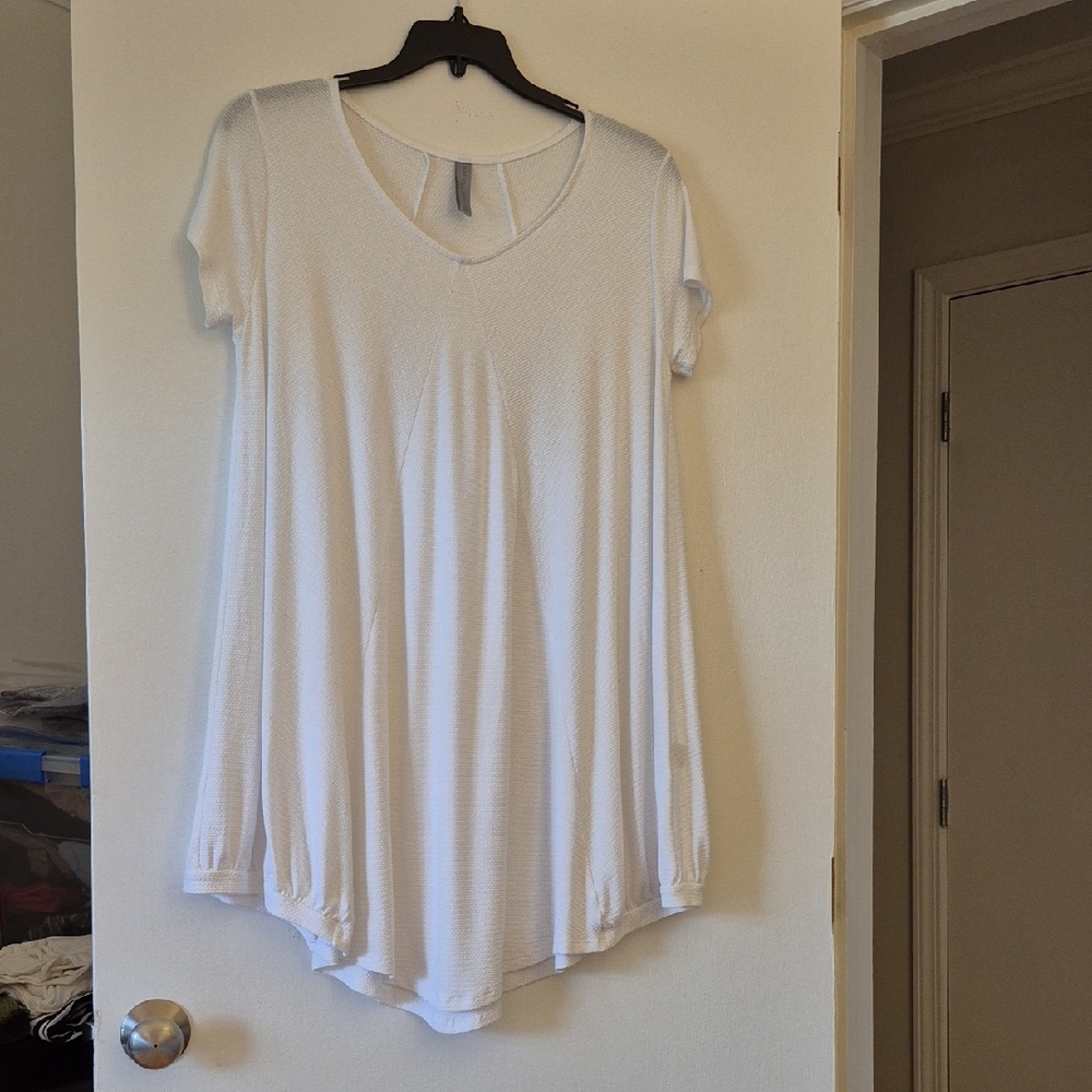 Matti Mamane Waffle Knit Cap Sleeve Dress – Size Small – White